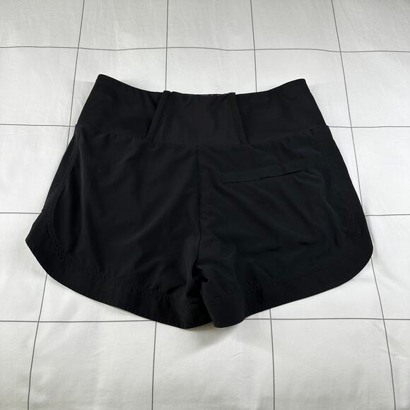 Athleta Shorts Womens 4 Black White Ascender Side Stripe Athletic Workout Gym - Picture 2 of 10